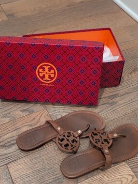 Tory Burch Miller Calf Leather Vintage Vachetta Sandal